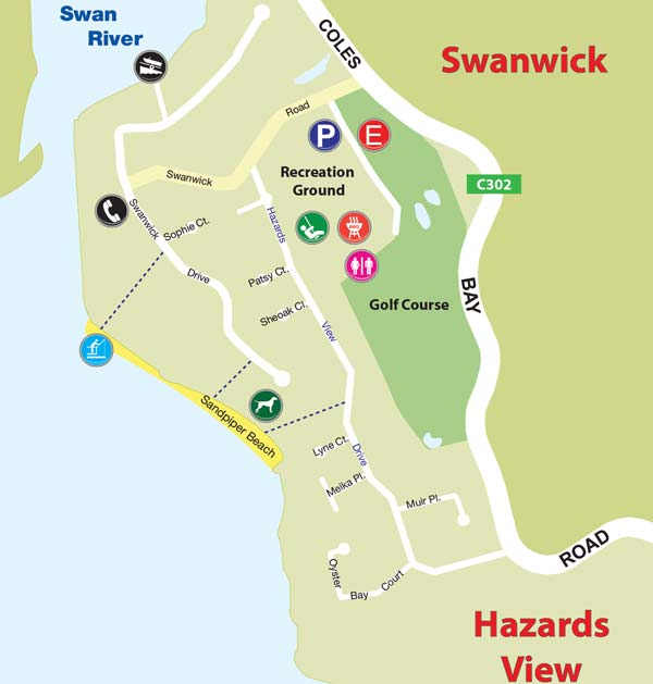 Coles Bay Tasmania Map Freycinet-Area-Map - Wineglass Bay